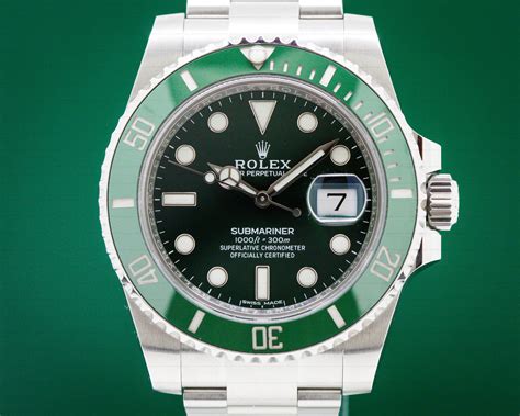 rolex submariner green date|Rolex Submariner green ceramic bezel.